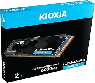 KIOXIA Former Toshiba Memory EXCERIA Plus G3 NVMe™ Internal SSD 2TB NVMe M.2 Type 2280 PCIe Gen 4.0 x 4 Gaming Storage Read 5,000 MB/s, Equipped with BiCS Flash TLC|TBW 1200| Japanese Brand