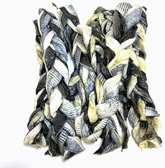 Dried Fish Braids 1kg 100% Natural Dog Treats A Natural Source of Omega 3 and Collagen LODF