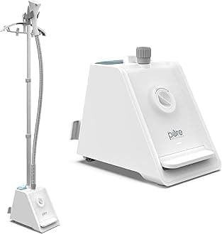 Pure Enrichment® PureSteam™ Pro Upright Clothes Steamer - Professional Standing Garment Steamer & Foot Pedal - Half Gallon Tank with 1 Hr of Sanitizing Steam at 4 Heat Levels that Heats in 45 Seconds