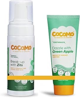 CocomoFoaming Face Wash Anti-Acne Cleanser with Salicylic Acid & Neem Oil, for Tween & Teens (Age 10-19 years) Skincare for All Skin Types, Sulfate & Paraben Free - Break-Up With Zits - 150ml