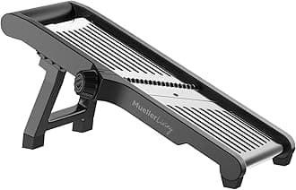 MuellerLiving Mandoline Slicer for Kitchen, Stainless Steel, Slice or Julienne, Vegetable Chopper, Fruits