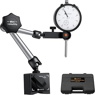 Neoteck Dial Indicator 0-1in/0.001in with 132lbs/60kg Magnetic Base,Imperial Dial Test Indicator Gauge Set with Storage Case for Lathe,3D Printer,CNC,Automobile,Laboratory