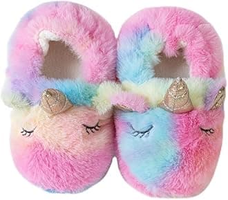 Baby Girls' Cartoon Indoor Anti Slip House Slippers