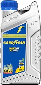 GOODYEAR 0.9 Ltrs 10W30 Sprintmax XT10000 4T Sem-Synthetic Engine Oil | High Performance Engine Oil For Bikes/Motorcylce with Enhanced Engine Protection