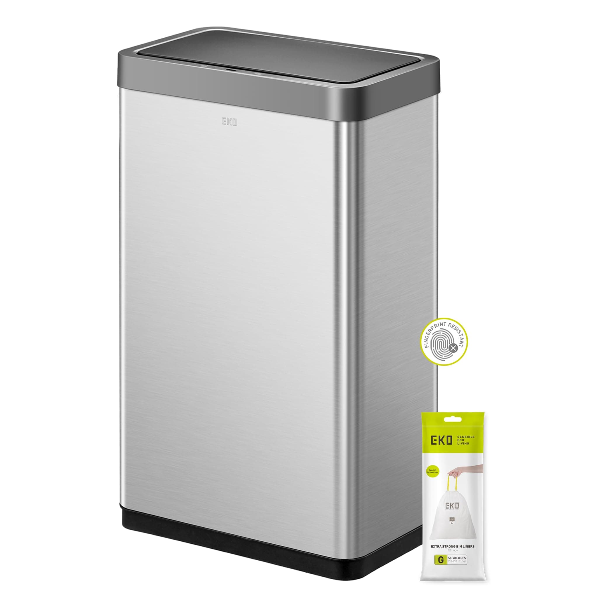 – Mirage X 80L Motion Sensor Bin, Large Automatic Touchless Stainless Steel Rubbish Bin with Soft-Close Lid, Hands-Free Smart for Kitchen, Home, Office, Commercial Use