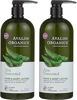 Hand & Body Lotion, Aloe Unscented, 32 Oz- Pack of 2