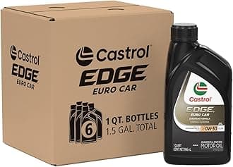 EDGE Euro 0W-30 A3/B4 Advanced Full Synthetic Motor Oil, 1 Quart, Pack of 6