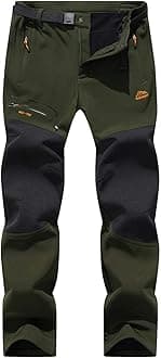 BenBoy Men's Snow Ski Outdoor Waterproof Windproof Fleece Cargo Hiking Pants