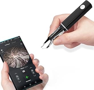 Hair Removal Tweezer with 1080p Camera - Ultimate Precision: Camera Tweezer - Perfect for Delicate Tasks - Black, Stainless Steel, Modern Style