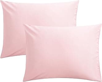 FLXXIE Pillow Cases Standard Size, Soft Microfiber Pillow Covers with Envelope Closure, Wrinkle, Stain Resistant Pillowcases, 2 Piece Set, 20x26, Blush Pink