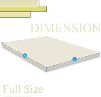 Mayton 1-Inch High Density Foam Topper,Adds Comfort to Mattress, Full Size