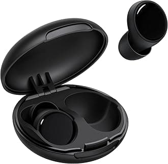 Ear Plugs for Sleeping Noise Cancelling, 45dB Noise Reduction Earplugs for Sleep, Concert, Focus, Snoring, Work, Silicone Hearing Protection Ear Plug with 8 Eartips Reusable Soft Earplug & Case Black