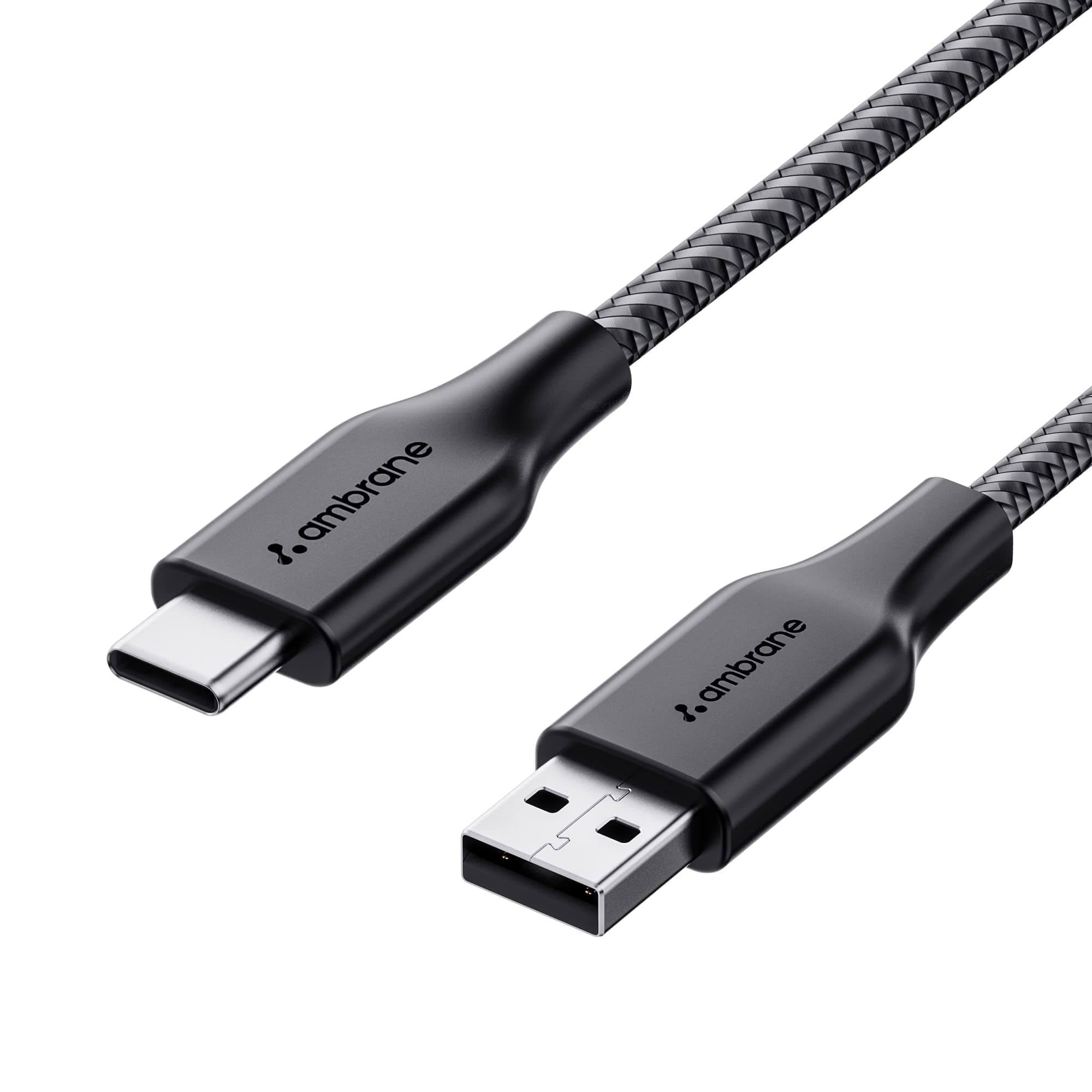 Unbreakable 3A Fast Charging 1.5m Braided Type C Cable for Smartphones, Tablets & other Type C devices, 480Mbps Data Sync, Quick Charge 3.0 (RCT15A, Black)