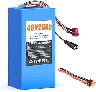 48V Lithium-Ion Battery Rechargeable with BMS, 10AH,15AH,20AH,Compatible with Various Power Devices (100-1200W) & Solar Storage (48V20AH)