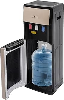 Bottom Loading Water Cooler Dispenser for 5 Gallon Bottles, Hot Room Cold Drink Water Dispenser 110V 500W Bottom-Loading Water-Cooler Hot & Cold Water Machine for Home Office (Champaign Gold)