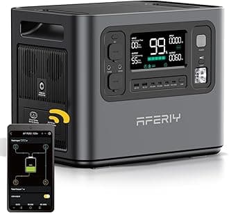 AFERIYP210 Portable Power Station 2400W,2048Wh LiFePO4 Battery Generator with 1100W AC Charging & 500W Solar Charging,for Home Backup,Power Outages, Camping【Pure Sine Wave AC Input & Output Only】