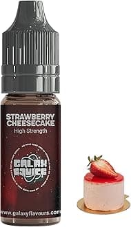 Strawberry Cheesecake Food Flavouring Drops 10ml - Premium Rich Creamy Extract for Professional Baking, Desserts & Luxury Confections - Food Grade Concentrate