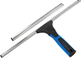 Unger Professional 18” EZ Change Window & Glass Cleaning Squeegee - Streak Free Results, Clean Large and Small Windows, with 12” Channel