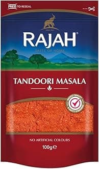 Rajah Spices Tandoori Masala Seasoning | Tandoori Seasoning Powder | Tandoori Rub | Tandoori Marinade | Tandoori Spice Mix | Tandoori Curry (100G)