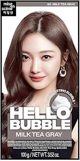 Hello Bubble Hair Color, Color Dyeing Kit (9G milk tea gray)