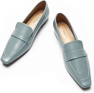 C.Paravano Loafers for Women, Slip-ons Penny Loafers Comfortable Dressy for Formal & Casual Wear, Square Toe Flats for Office