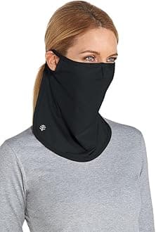 UV Face Shield - UPF 50+ Sun Protection - Crestone in Black