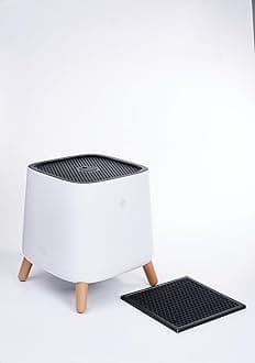Sqair Air Purifier with 360° air circulation for Home (Long Filter Life with Extra Thick HEPA & Carbon Filter) | Coverage area 430 sq. ft | Removes 99.5% PM 0.1, VOC, dust, viruses | White