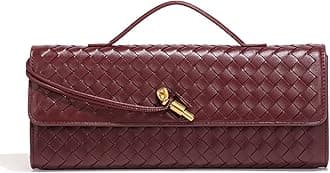 JYGWoven Handbag for Women Fashion Evening Shoulder Bag PU Leather Handmade Clutch Purse Casual Crossbody Bags 2024