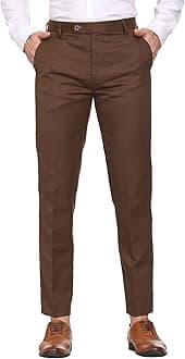 MALENO Slim Fit Men Cotton Blend Formal Trouser