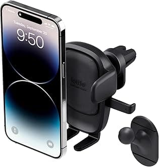 Easy One Touch 6 Air Vent Car Phone Mount - Universal Cell Phone Holder for iPhone, Google, Samsung, Moto, Huawei, Nokia, LG, and All Other Smartphones