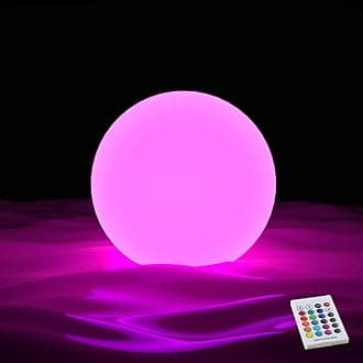 YESIE 6-Inch Cordless Baby Night Light, Rechargeable LED Ball Light for Kid Gift, 16 RGB Colors Bedside Lamp