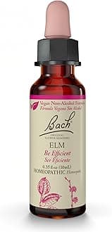 Bach Original Flower Remedies, Elm for Efficiency & Self-Assurance (Non-Alcohol Formula), Natural Homeopathic Flower Essence, Holistic Wellness and Stress Relief, Vegan, 10mL Dropper