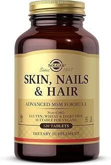 Skin, Nails and Hair, Improved MSM Formula, To Help Build Collagen With Vitamin C, Vegan, Light Brown, Pack of 120, 310 g