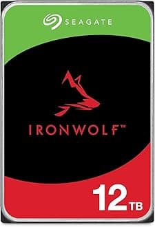 IronWolf 12TB, Interne Harde Schijf, voor NAS RAID, NAS, 3.5", SATA 6 GB/s, 7200 RPM, 265 MB cache, FFP, Data Rescue Service (ST12000VNZ008)