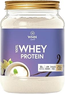 Whey Protein Powder - Premium Grass-fed Whey Protein | Muscle Building & Recovery 500g | Natural Vanilla Ice Cream