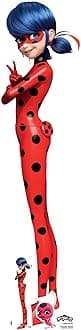 Star Cutouts SC4041 Lady Bug - Miraculous: Tales of Ladybug & Cat Noir - Anime Lifesize Cardboard Cutout With Free Mini Kwami Figure: Ideal for Miraculous Fans and Events