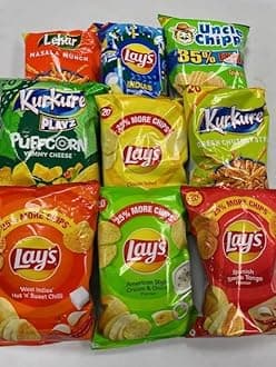 Lays/Kurkure/Uncle Chips Combo Packs Various Flavours (52g) – Perfect Snack for Tea Time - Combination of Spice & Crunch – Variety Snack Pack for Ultimate Munching Delight (1 Packet Of Each Flavour)