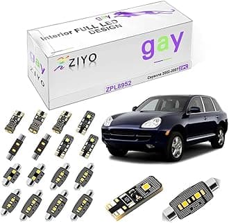 ZIYO LED Interior Light Kit for Porsche Cayenne 955 2002-2007 Dome Light Bulbs Replacement Package, 6000K Xenon White LED Lights Accessories Upgrade Error Free (23 Bulbs)