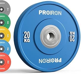 – PROIRON 2" Olympic Bumper Plate Rubber Weight Plates with Steel Hub Color Rubber plate for Weight Lifting and Strength Training 5KG 10KG 15KG 20KG