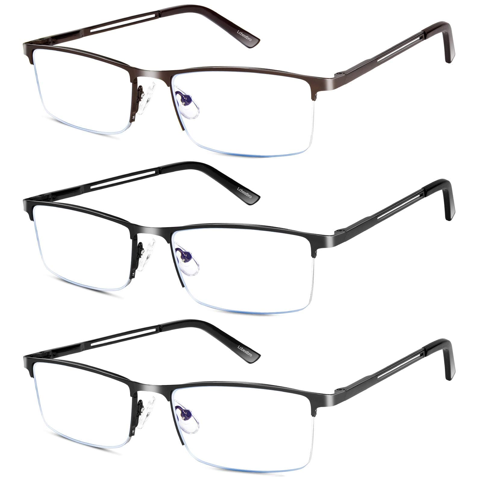 - Reading Glasses for Men, 1.5 Blue Light Blocking Reading Glasses Metal Readers