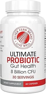 Brand Ultimate Probiotic - Probiotics for Women & Men - 8 Billion CFU Spore-Forming Gut Health Supplement - DNA Verified, Vegan, Shelf-Stable, High Survivability - 60 Capsules