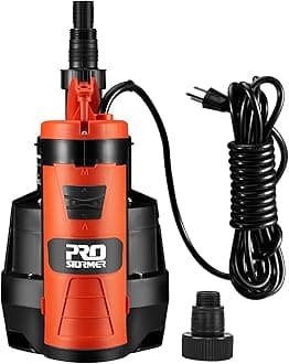 Sump Pump, PROSTORMER 2110GPH 1/2HP Water Pump with Build-in Float Switch