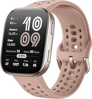 Bip 6 Smart Watch 46mm, 14 Day Battery, 1.97" AMOLED Display, GPS & Free Maps, AI, Bluetooth Call & Text, Health, Fitness & Sleep Tracker, 140+ Workout Modes, 5 ATM Water-Resistance, Blush