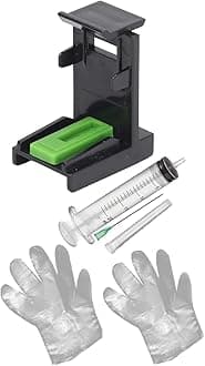 CANOFF Ink Suction Tool Kit for Cartridge & Nozzle Cleaning for Use with 678, 803, 680, 802, 21,22, 56, 57, 703, 860, 861 & Cn 830, 831, 740, 741, 89, 99, 40, 41 Black & Tri Color Ink Cartridges