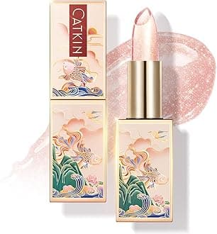 CATKINTinted Lip Balm Color Changing Lip Stain Ultra Hydrating Lip Moistrurizer Lip Care with Vitamin E Nourishing For Cracked & Dry Lips 0.12 oz C18 ISARO