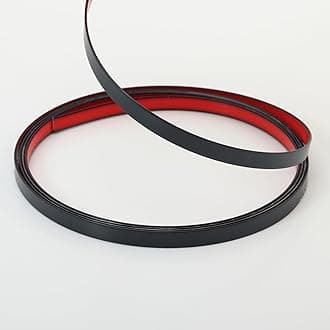 Matte Black Peel and Stick Wall & Molding Trim, Flexible DIY Strip for Mirror, Floor, Cabinet, Ceiling, Tile Edge (16.4 ft x 0.8 inch)