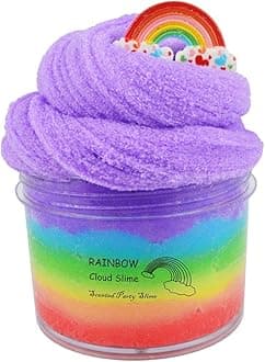 Rainbow Cloud Slime,Non-Sticky and Super Soft Scented Slime,Stress Relief Toy