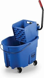 Commercial WaveBrake 2.0® 35 QT Side-Press Mop Bucket and Wringer, Blue (FG758888BLUE)
