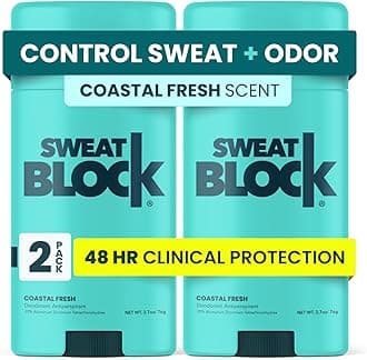 - Clinical Strength Deodorant and Antiperspirant for Men and Women Coastal Fresh Scent 2 Pack 48 Hour Protection Against Odor and Excessive Sweat Ideal for Active Lifestyles and Daily Use