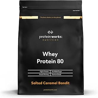 Protein Works - Whey Protein 80 Powder | Low Calorie Protein Shake | Whey Protein Shake | 28 Servings | Salted Caramel Bandit | 1kg